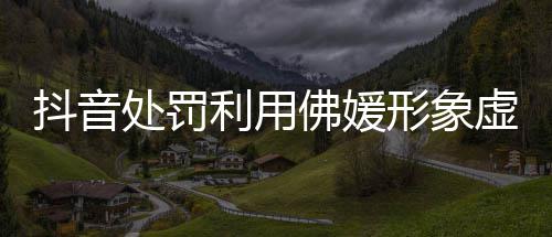 形象虚假利用账号个抖音营销处罚佛媛